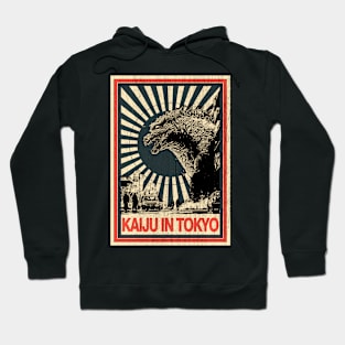 Vintage Poster Kaiju In Tokyo Hoodie